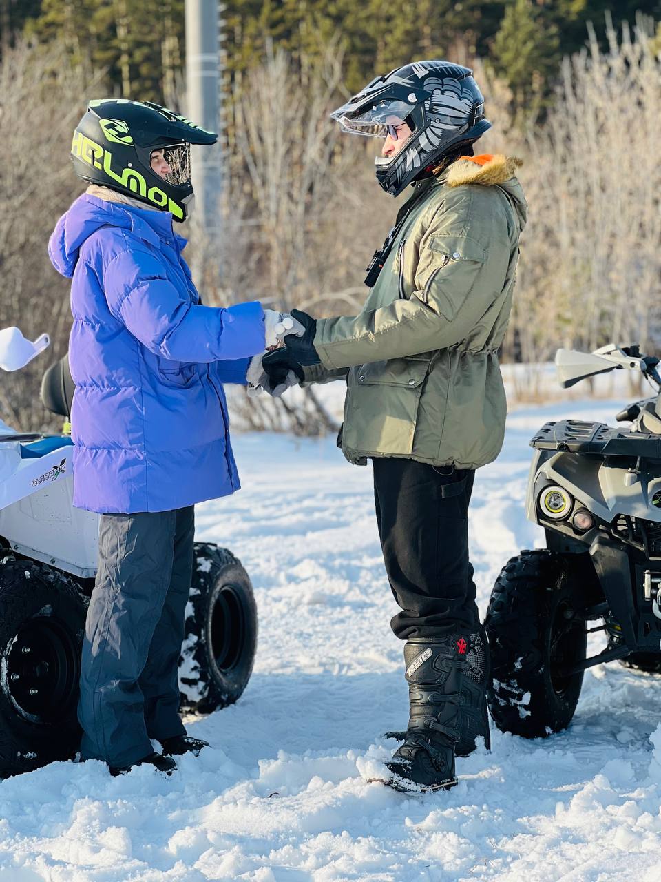 Зимнее свидание на квадроцикле