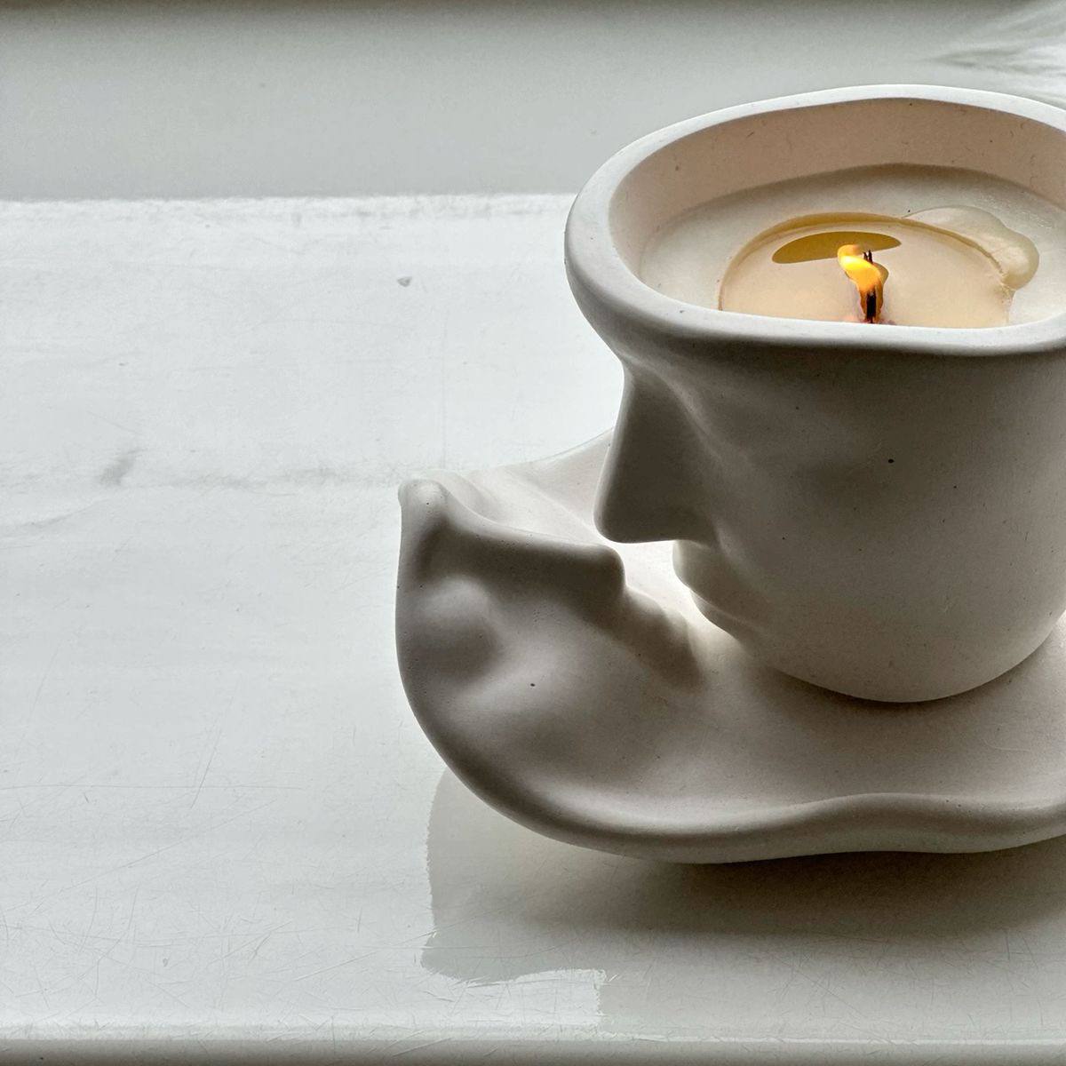 Индивидуальный мастер-класс по созданию свечи в гипсовом подсвечнике