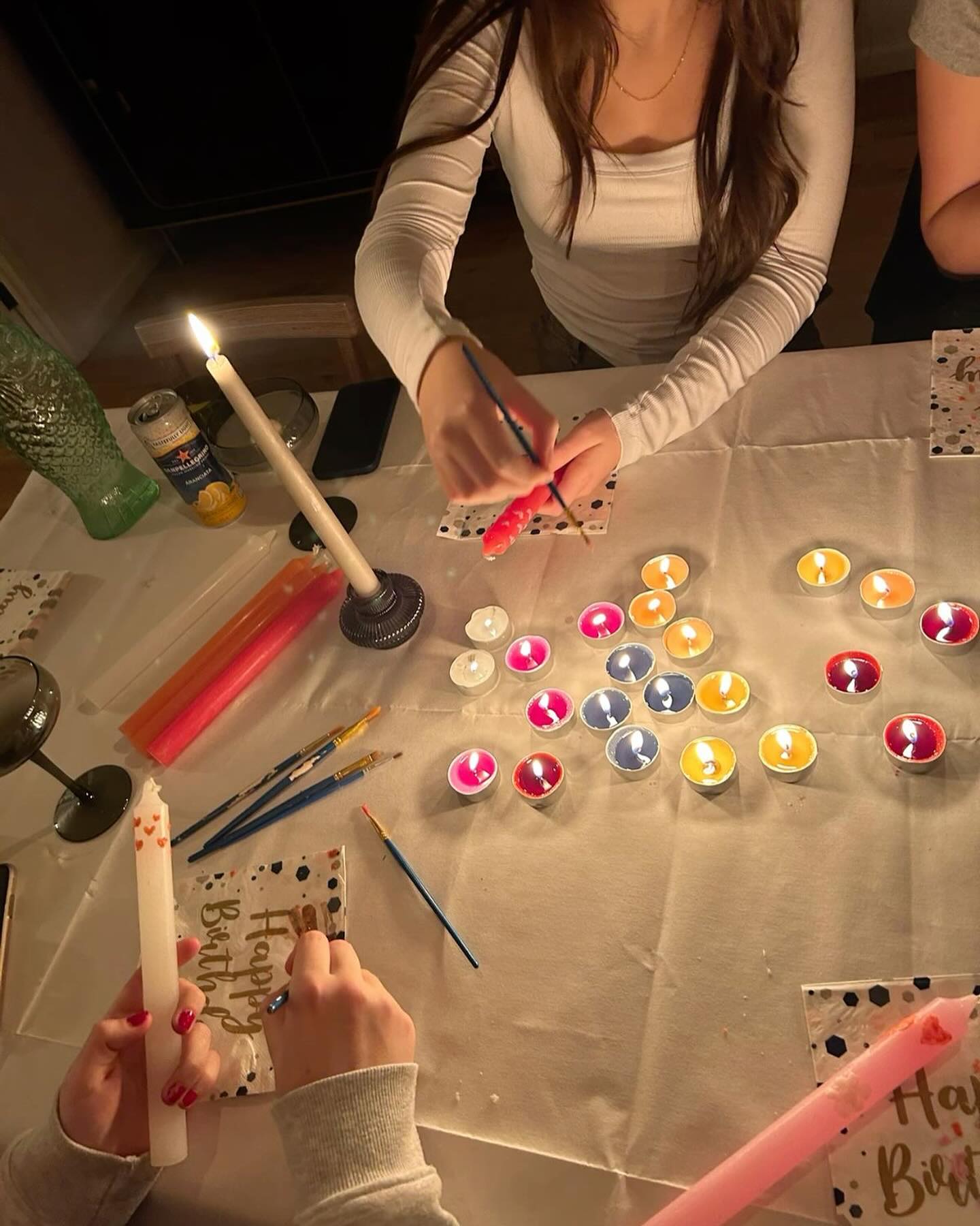 Индивидуальный мастер-класс по рисованию на столовых свечах